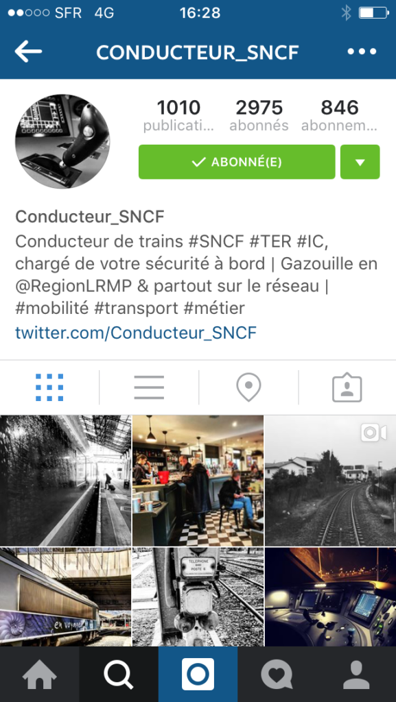 instagram Conducteur SNCF